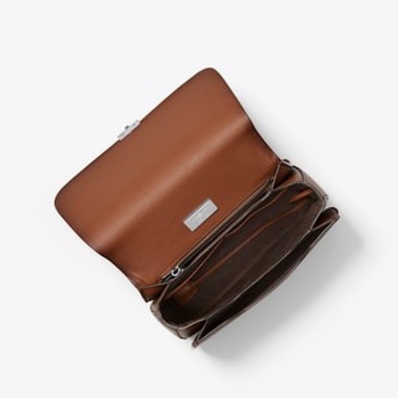 Michael Kors Collection Mia Burnished Calf Leather shoulder satchel crossbody - Picture 4 of 16